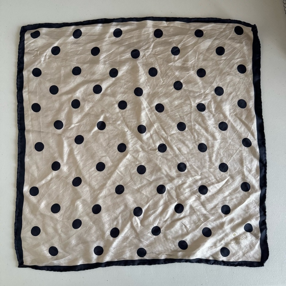 Kate Spade Polka Dot Square Scarf 20x20”